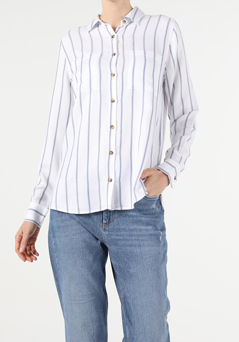 Показати інформацію про Сорочка З Довгим Рукавом Жіноча Біла  Cl1052375