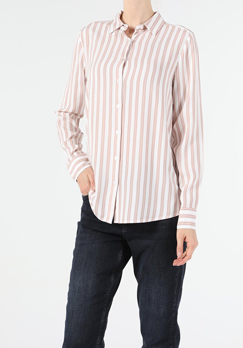 Зображення Сорочка З Довгим Рукавом Жіноча Бежева Cl1053420