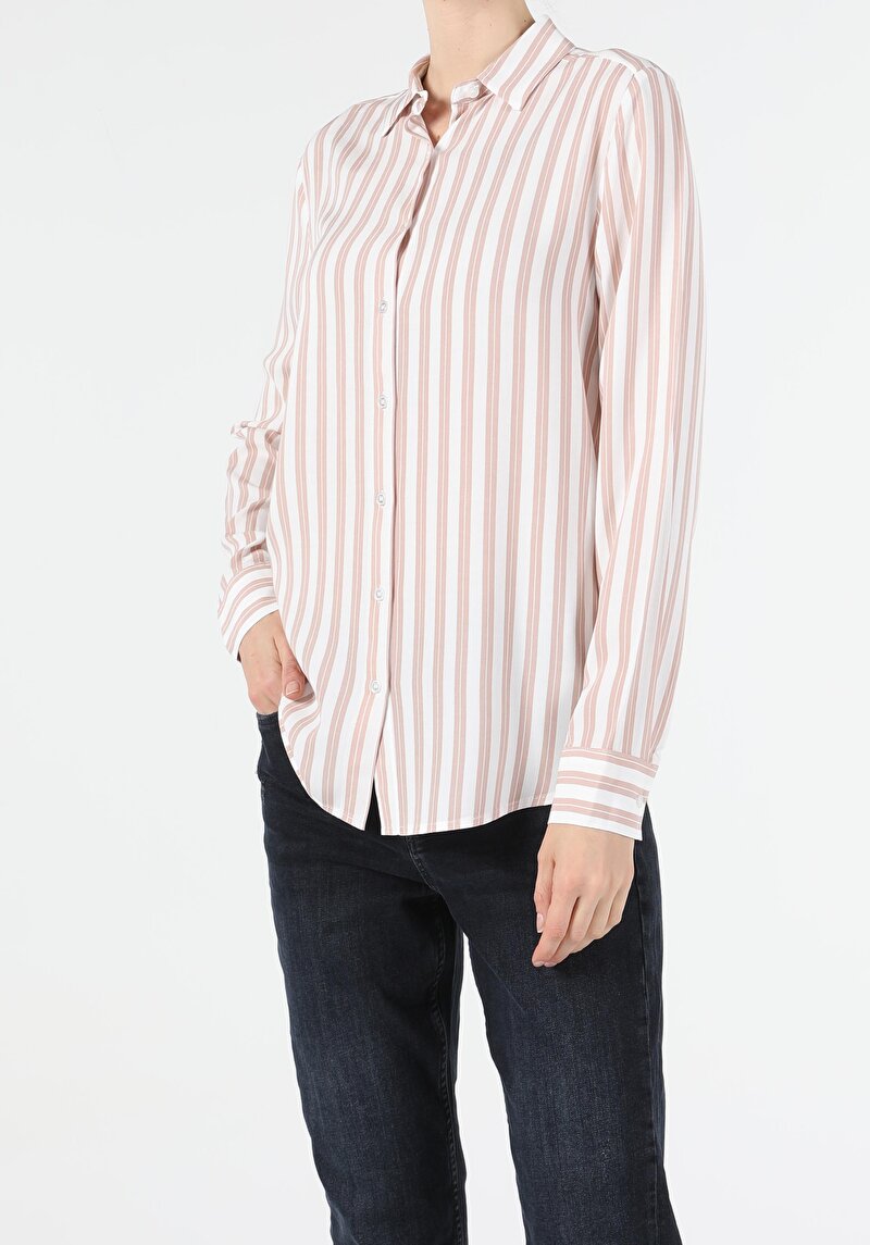 Показати інформацію про Сорочка З Довгим Рукавом Жіноча Бежева  Cl1053420