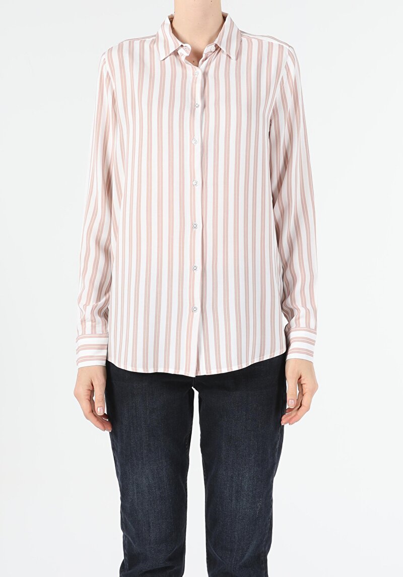 Показати інформацію про Сорочка З Довгим Рукавом Жіноча Бежева  Cl1053420