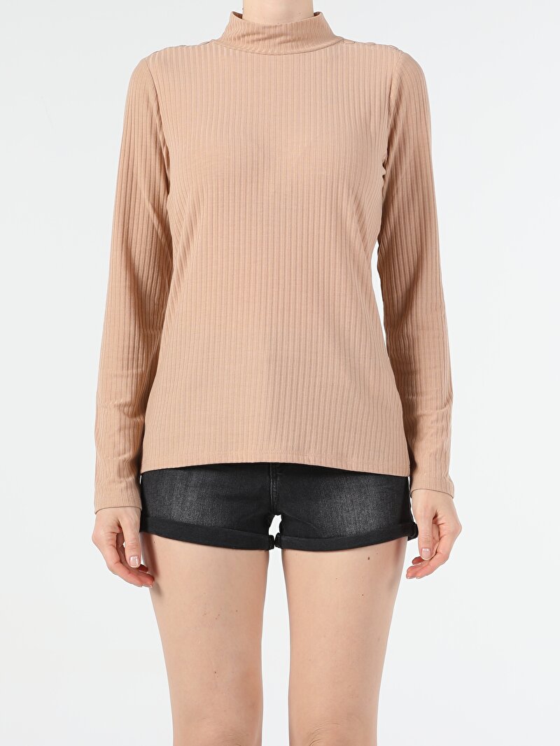 Показати інформацію про Футболка З Довгим Рукавом Жіноча Бежева  Cl1052433