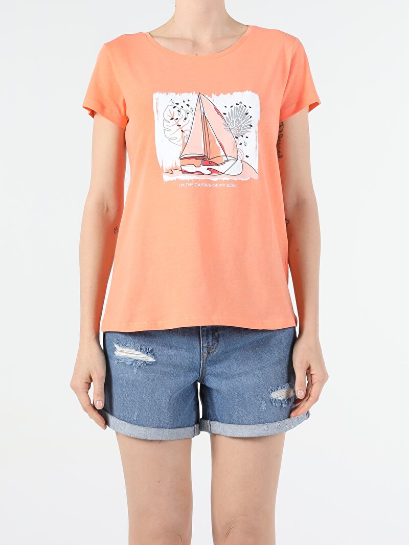 Показати інформацію про Футболка Жіноча Коралова Класичного Крою Cl1054398