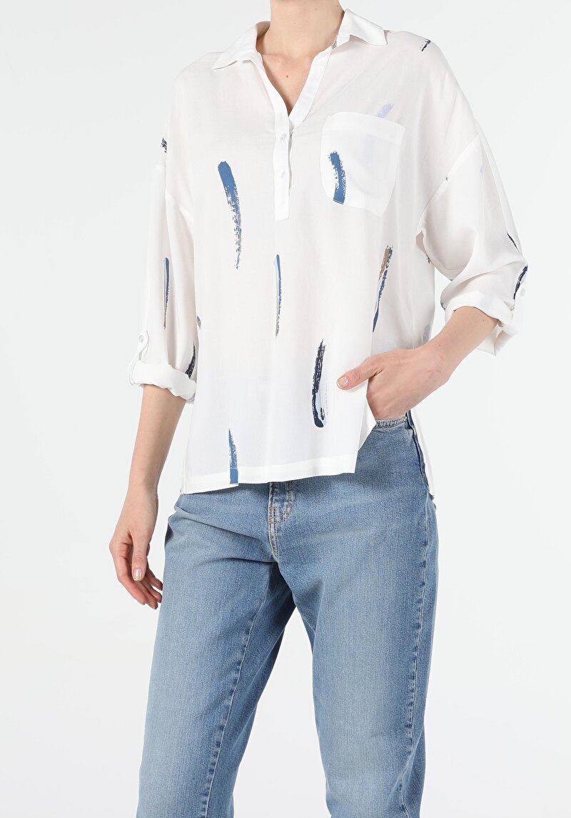 Зображення Сорочка З Довгим Рукавом Жіноча Біла  Cl1054139