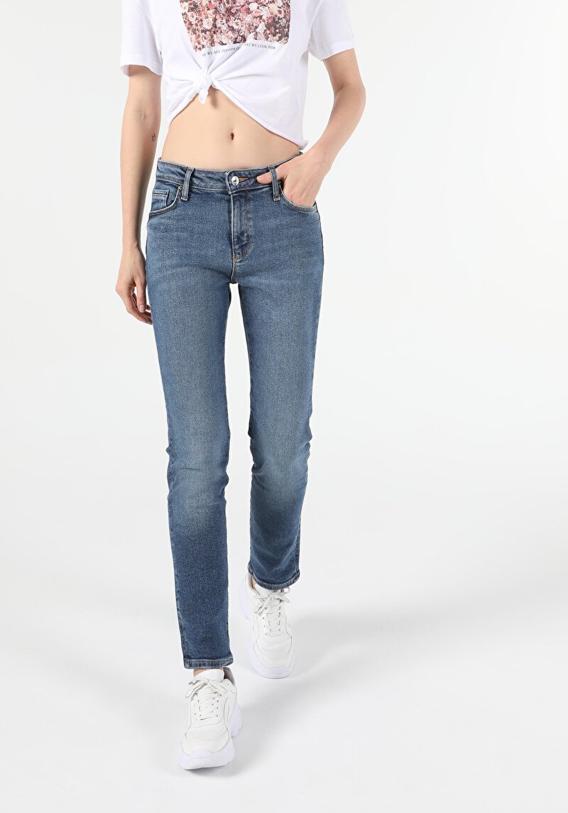 Зображення 703 Carla Джинси Жіночі  Вузького Крою Cl1054599