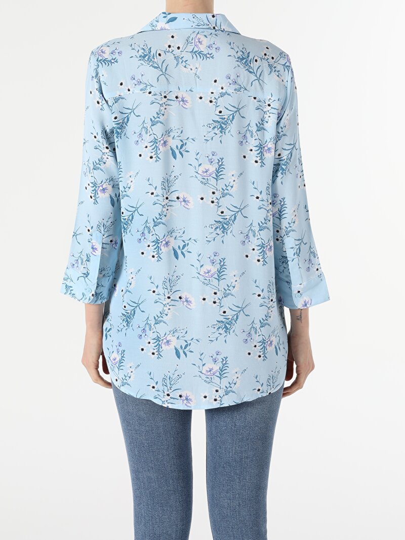 Показати інформацію про Сорочка З Довгим Рукавом Жіноча Блакитна  Cl1054201