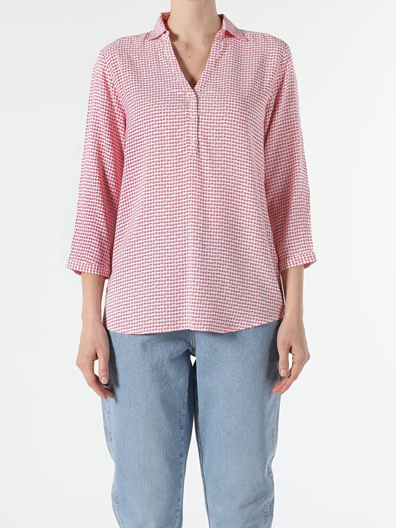 Показати інформацію про Сорочка З Довгим Рукавом Жіноча Червона  Cl1054198