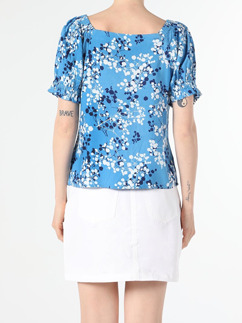 Зображення Сорочка З Коротким Рукавом Жіноча Блакитна Cl1054188