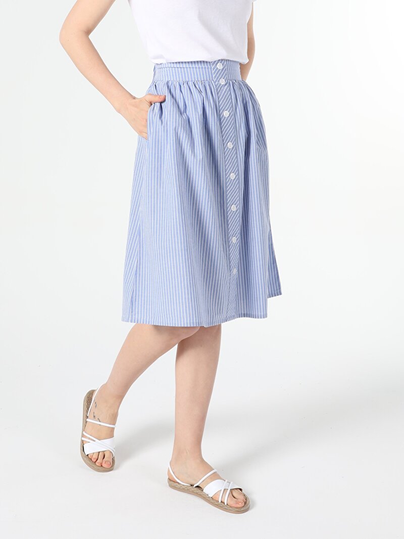 Показати інформацію про Спідниця Жіноча Синя Класичного Крою Cl1054226