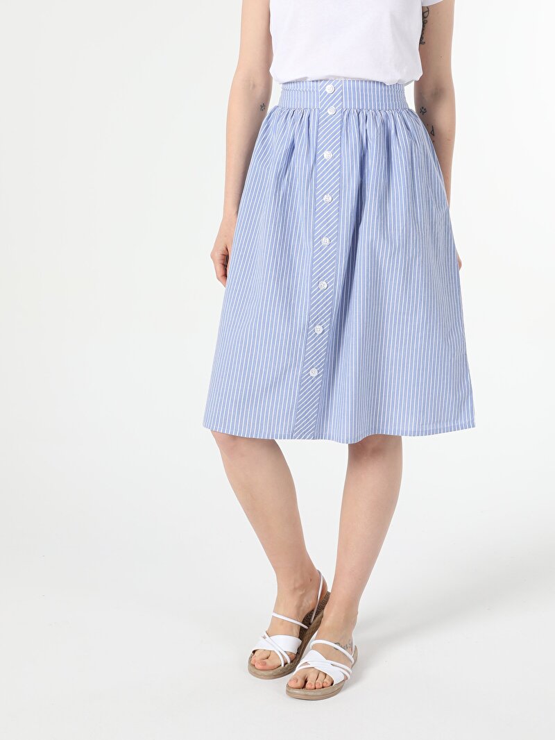 Показати інформацію про Спідниця Жіноча Синя Класичного Крою Cl1054226