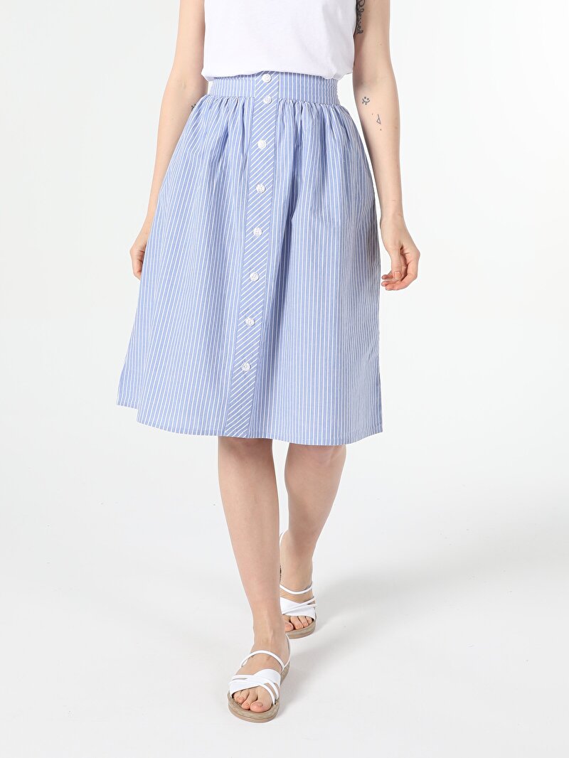 Показати інформацію про Спідниця Жіноча Синя Класичного Крою Cl1054226