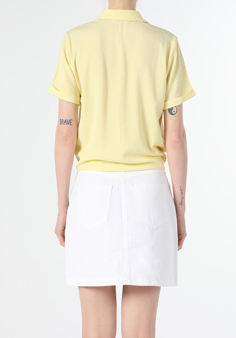 Зображення Сорочка З Коротким Рукавом Жіноча Жовта Cl1054186