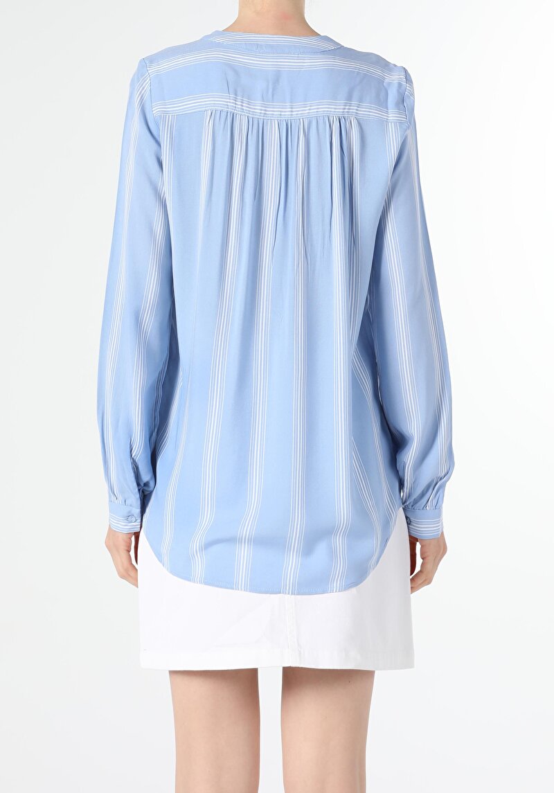 Показати інформацію про Сорочка З Довгим Рукавом Жіноча Блакитна  Cl1047842