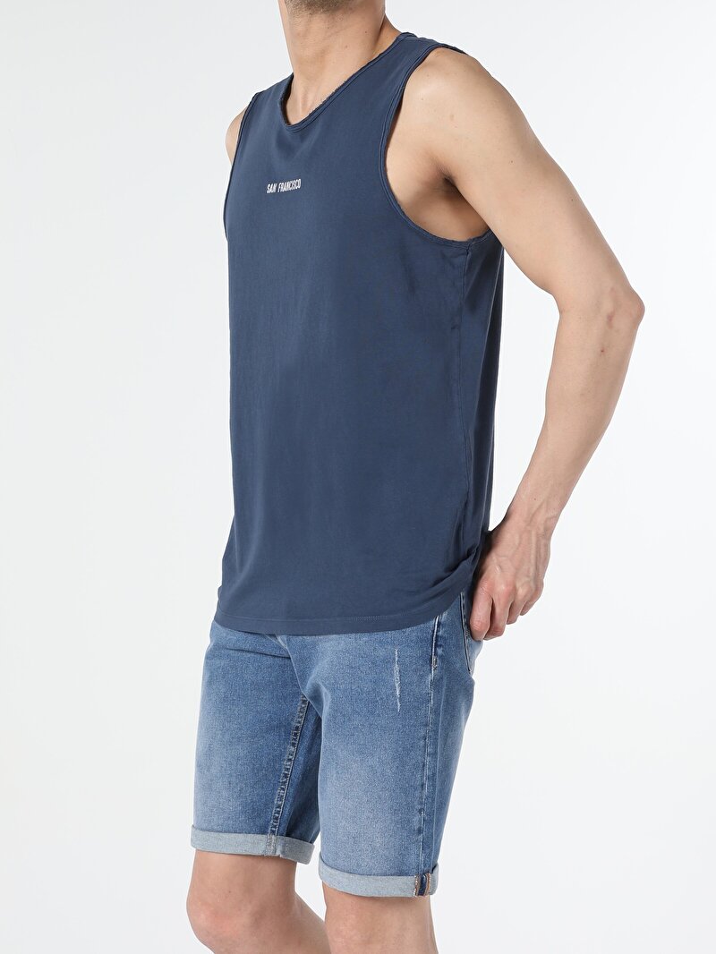 Показати інформацію про Майка Чоловіча Синя Класичного Крою Cl1053830