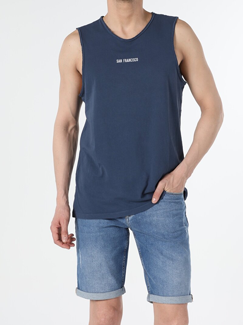 Показати інформацію про Майка Чоловіча Синя Класичного Крою Cl1053830