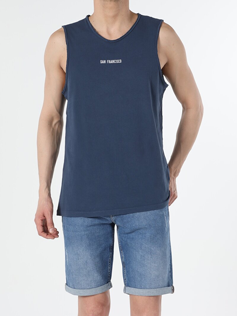 Показати інформацію про Майка Чоловіча Синя Класичного Крою Cl1053830