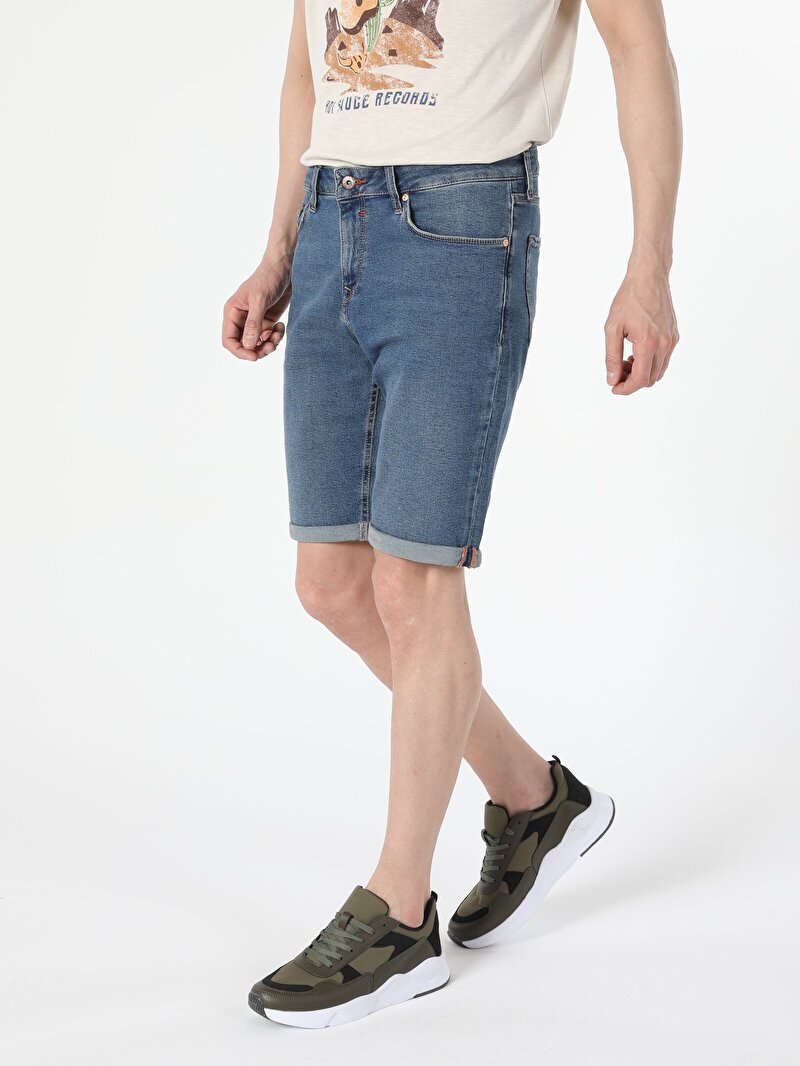 Показати інформацію про 044 Karl Шорти Чоловічі Блакитні  Cl1054562