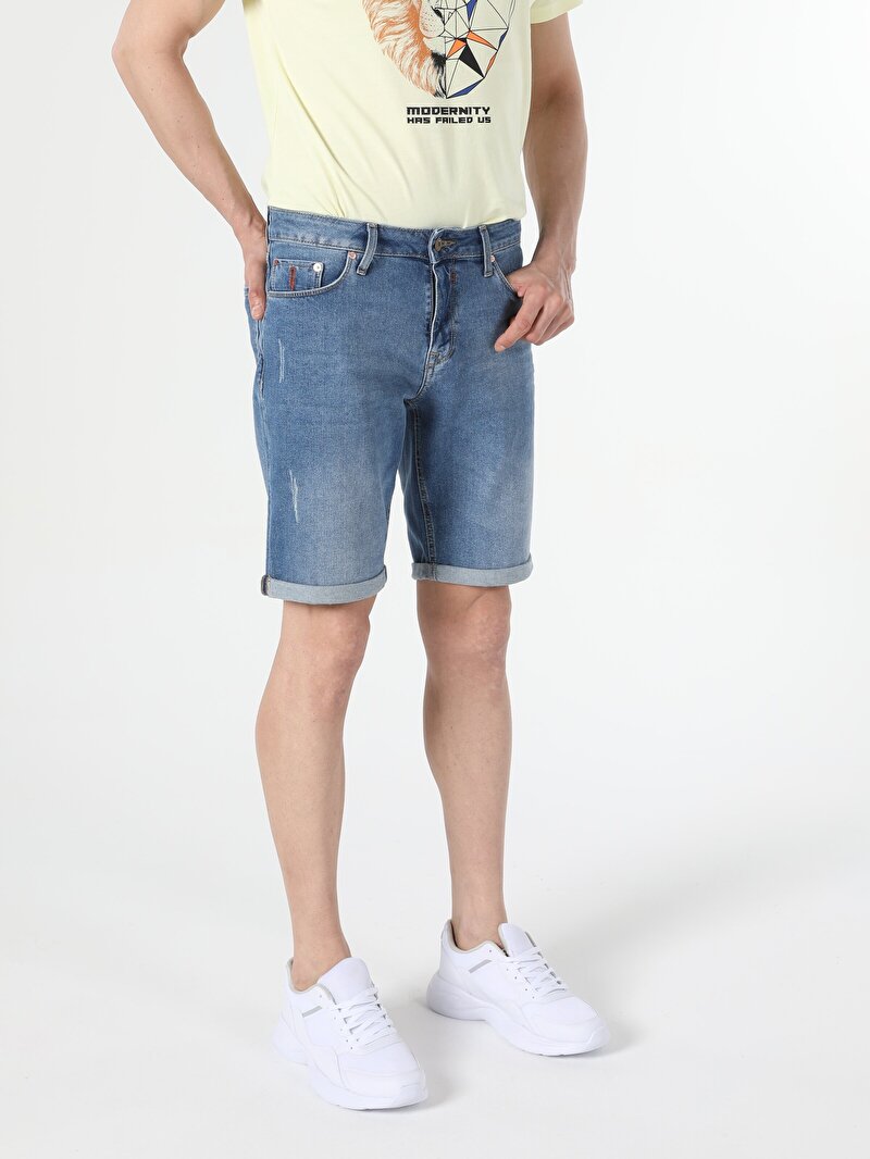 Показати інформацію про Джинсові Шорти Чоловічі Блакитні Cl1054565