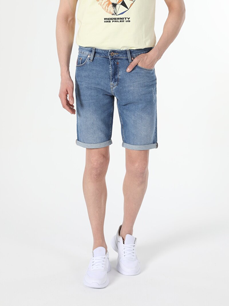 Показати інформацію про Джинсові Шорти Чоловічі Блакитні Cl1054565