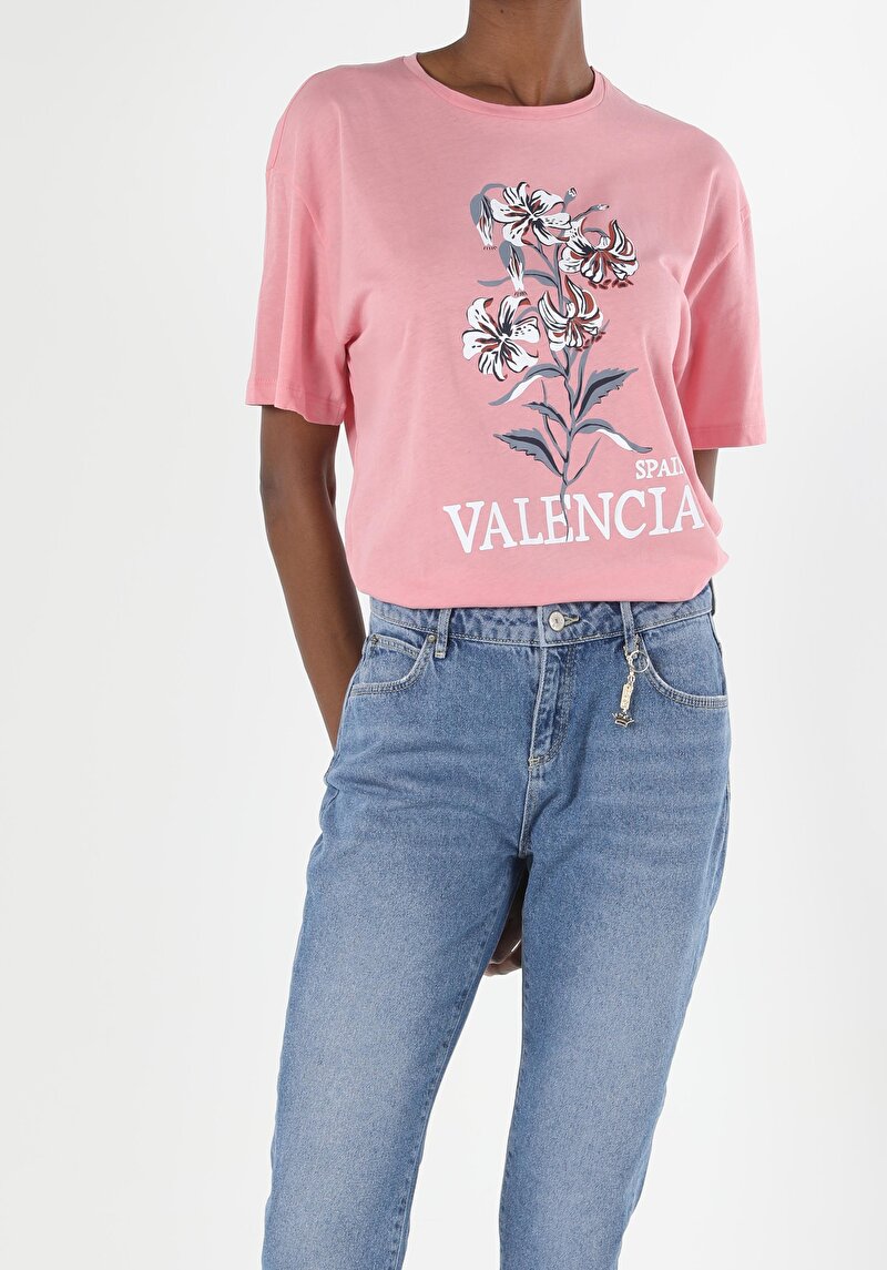 Зображення Футболка З Коротким Рукавом Жіноча Рожева  Cl1053898