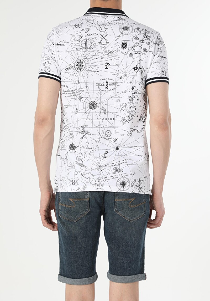 Показати інформацію про Поло Чоловіче Біле Класичного Крою Cl1053821