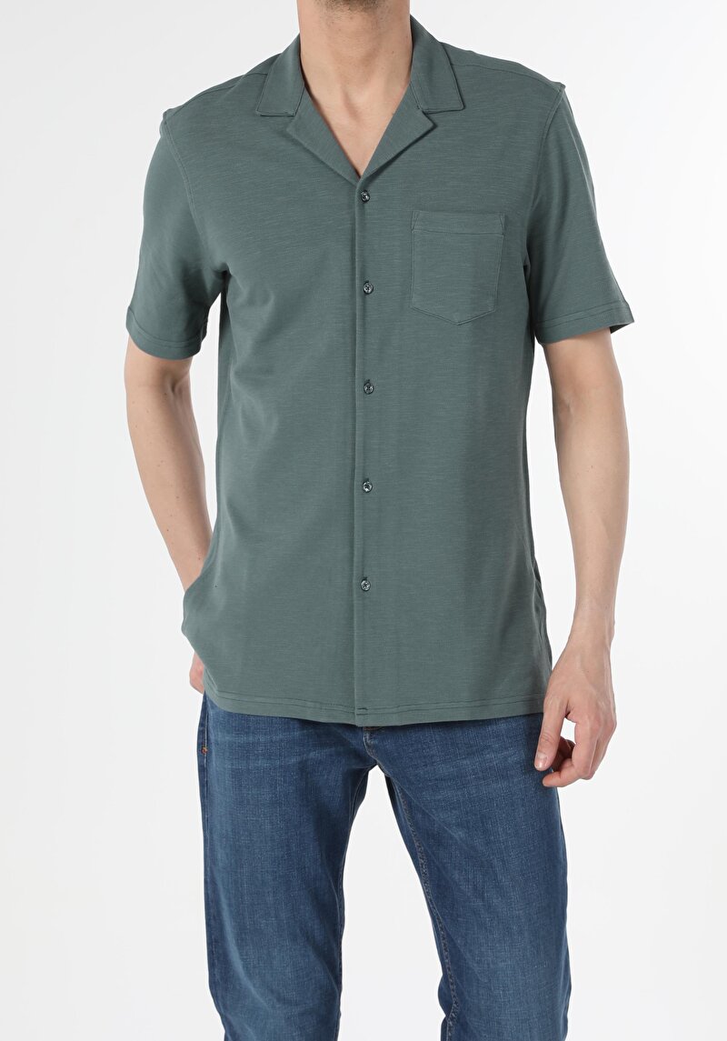 Зображення Поло З Коротким Рукавом Чоловіче Зелене Cl1053828