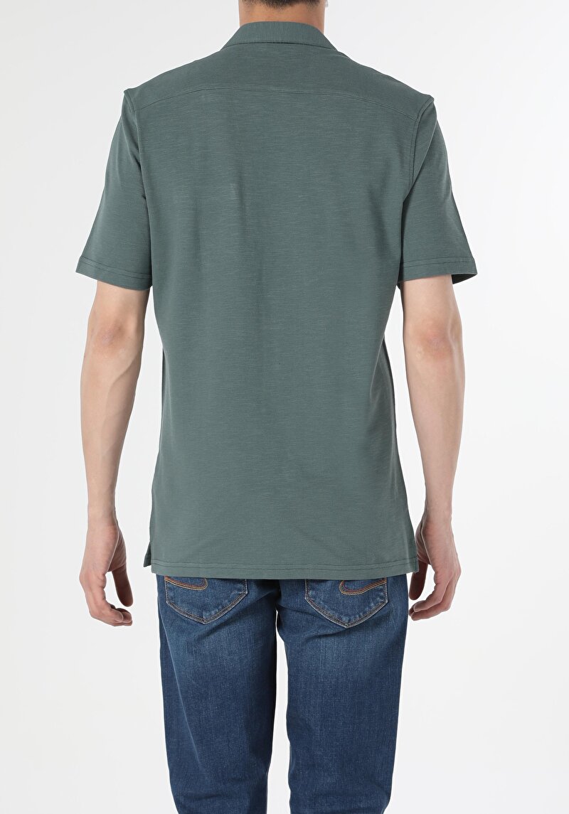 Показати інформацію про Поло З Коротким Рукавом Чоловіче Зелене  Cl1053828