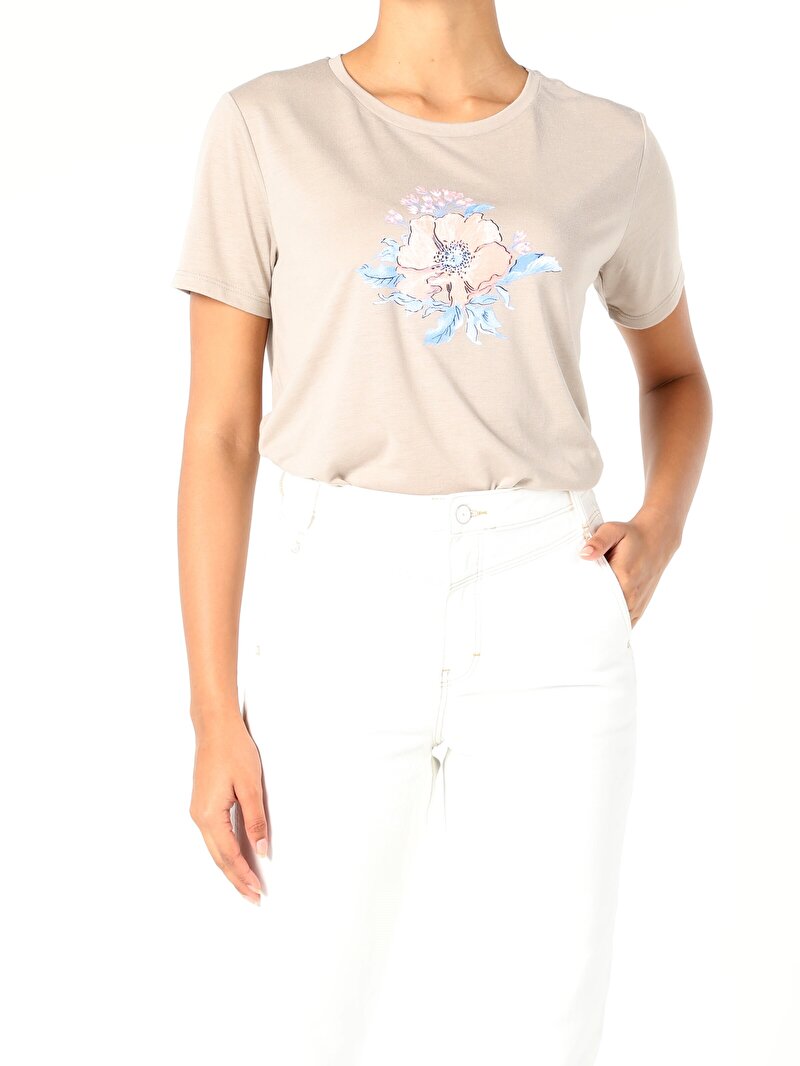 Показати інформацію про Футболка Жіноча Бежева Cl1056411