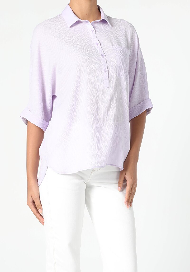 Зображення Сорочка З Довгим Рукавом Жіноча Фіолетова  Cl1056427