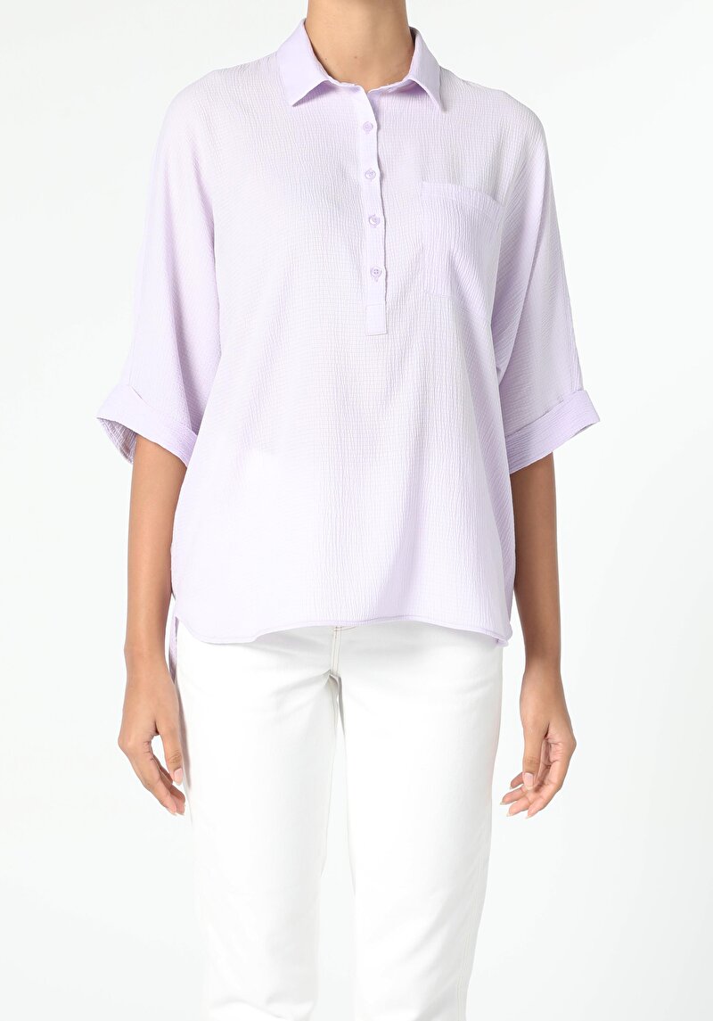 Показати інформацію про Сорочка З Довгим Рукавом Жіноча Фіолетова  Cl1056427