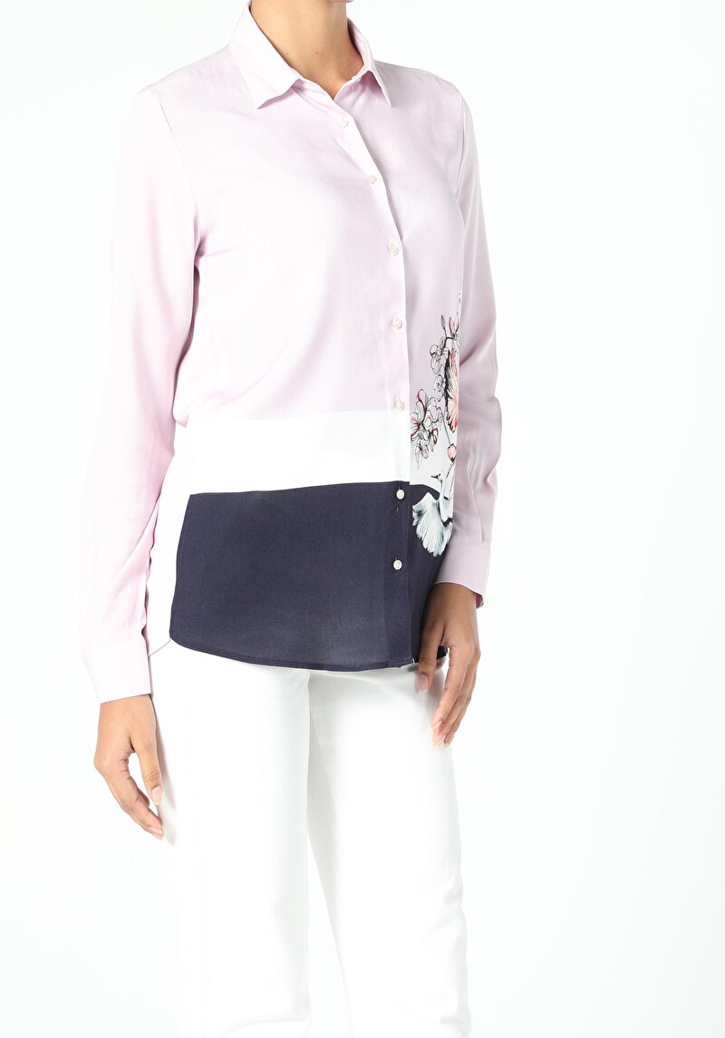 Зображення Сорочка З Довгим Рукавом Жіноча Фіолетова Cl1056432