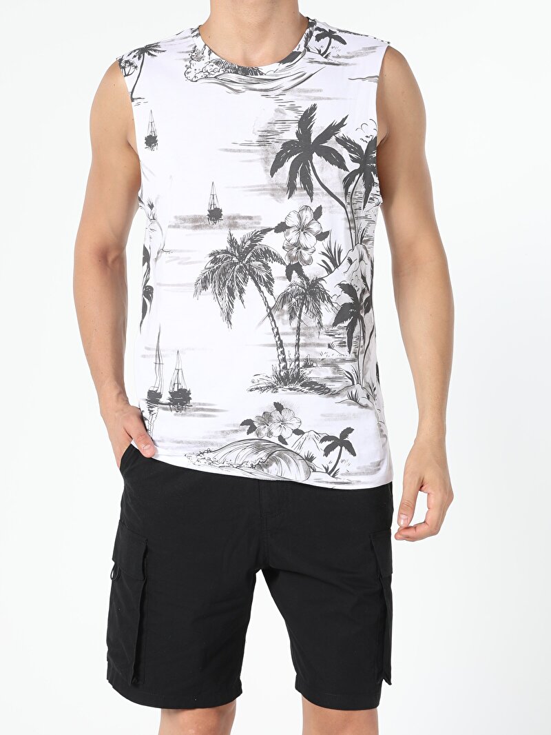 Показати інформацію про Майка Чоловіча Біла Класичного Крою Cl1054535