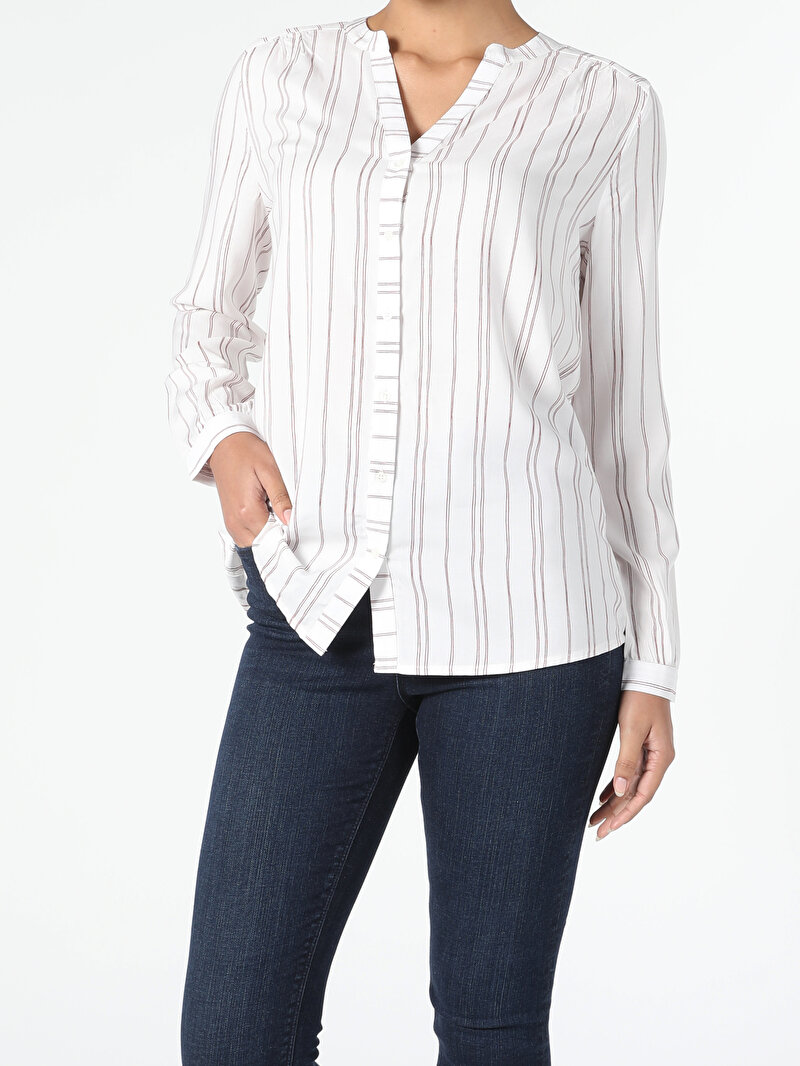 Показати інформацію про Сорочка З Довгим Рукавом Жіноча Біла  Cl1052365