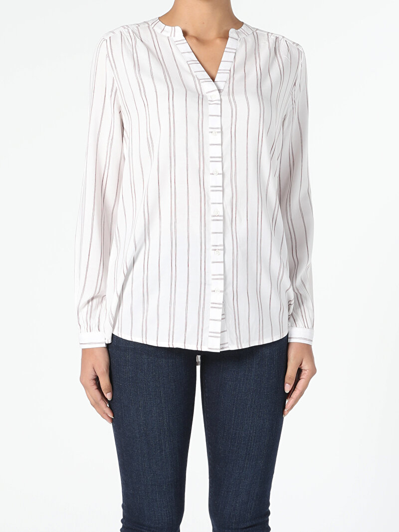 Показати інформацію про Сорочка З Довгим Рукавом Жіноча Біла  Cl1052365