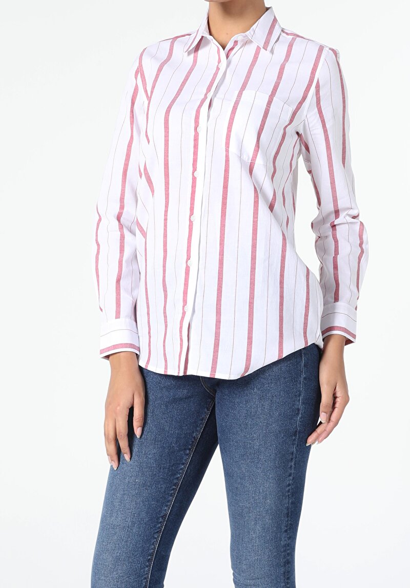 Зображення Сорочка З Довгим Рукавом Жіноча Червона Cl1054972