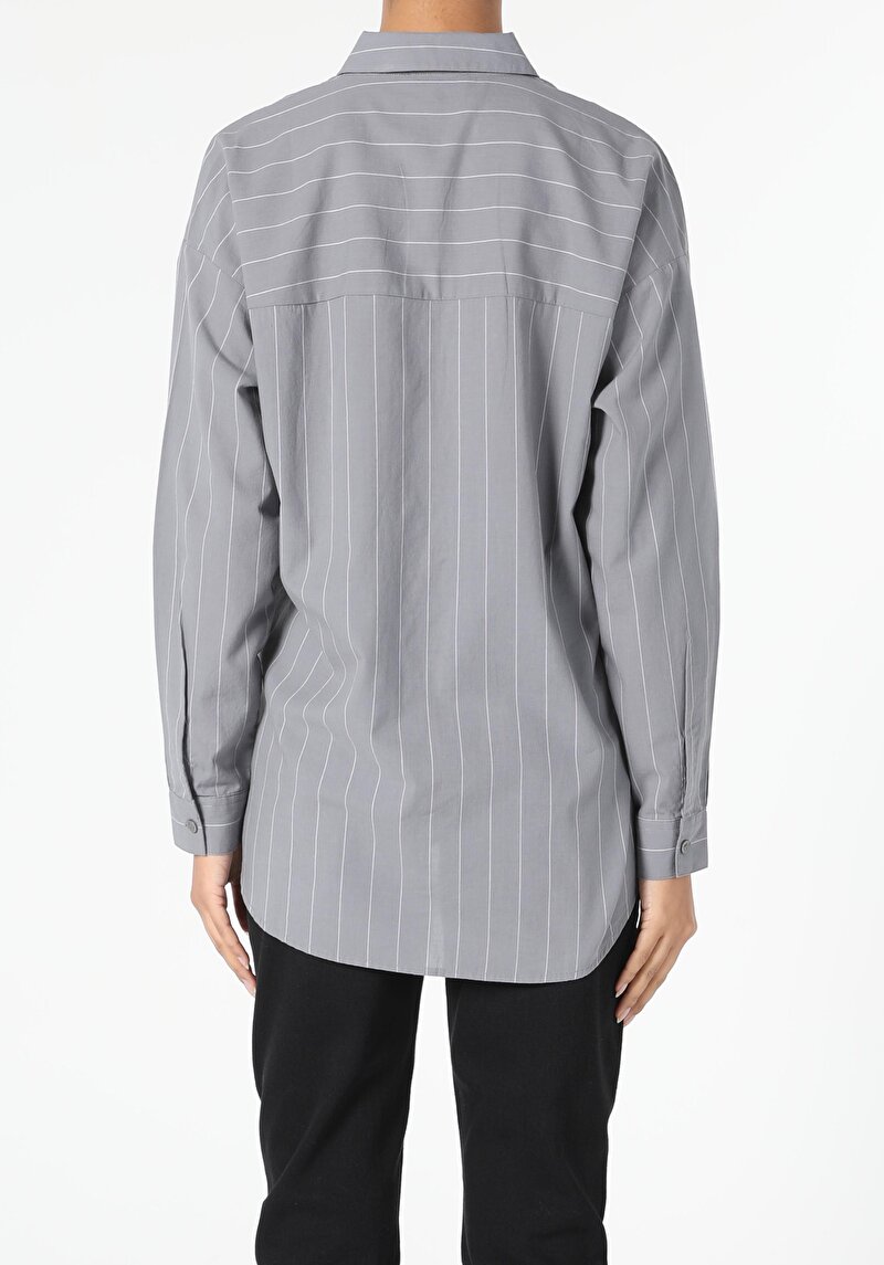 Показати інформацію про Сорочка З Довгим Рукавом Жіноча Сіра  Cl1055002