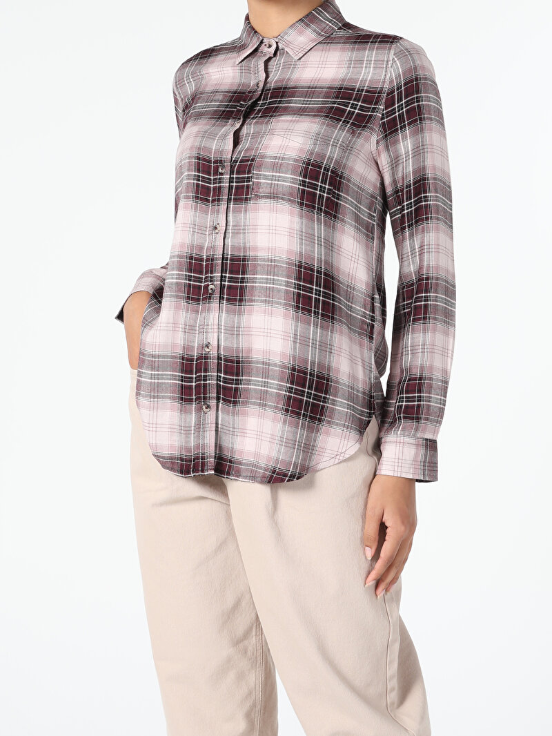 Показати інформацію про Сорочка З Довгим Рукавом Жіноча Бордова  Cl1045436