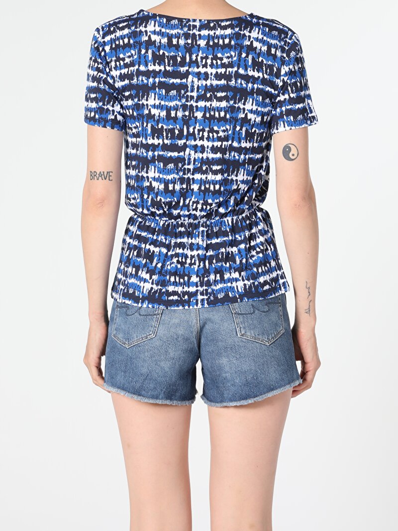 Показати інформацію про Футболка З Коротким Рукавом Жіноча Синя  Cl1054401