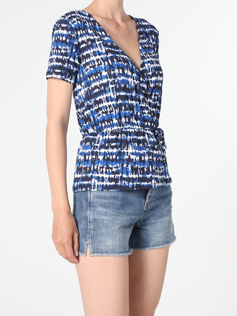 Показати інформацію про Футболка З Коротким Рукавом Жіноча Синя  Cl1054401