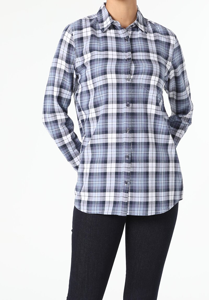 Зображення Сорочка З Довгим Рукавом Жіноча Блакитна Cl1055305