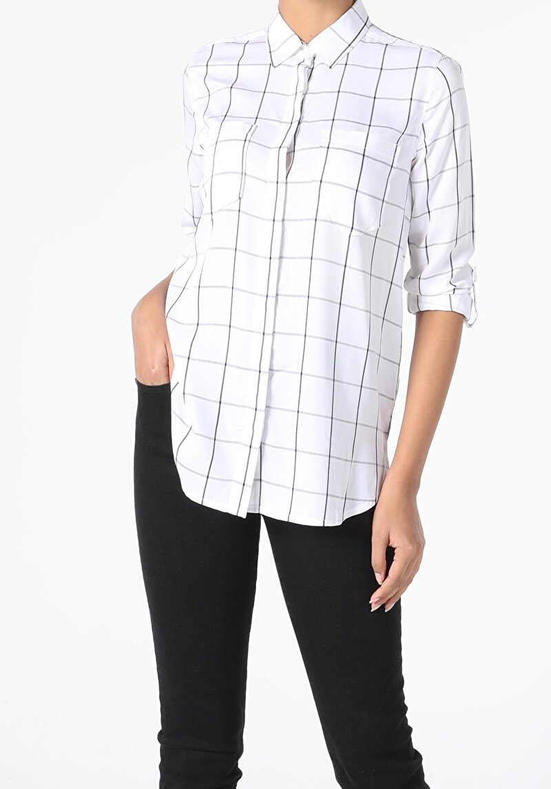 Зображення Сорочка З Довгим Рукавом Жіноча Біла  Cl1055331