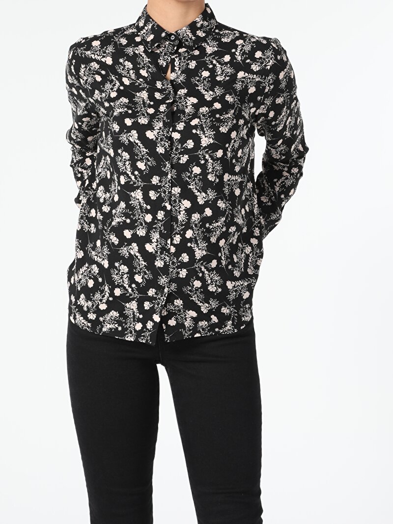 Показати інформацію про Сорочка З Довгим Рукавом Жіноча Чорна  Cl1055511