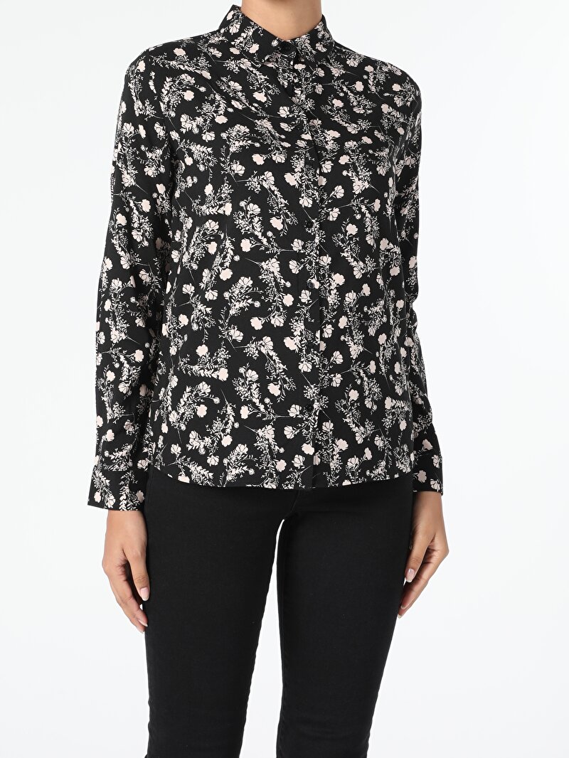 Показати інформацію про Сорочка З Довгим Рукавом Жіноча Чорна  Cl1055511