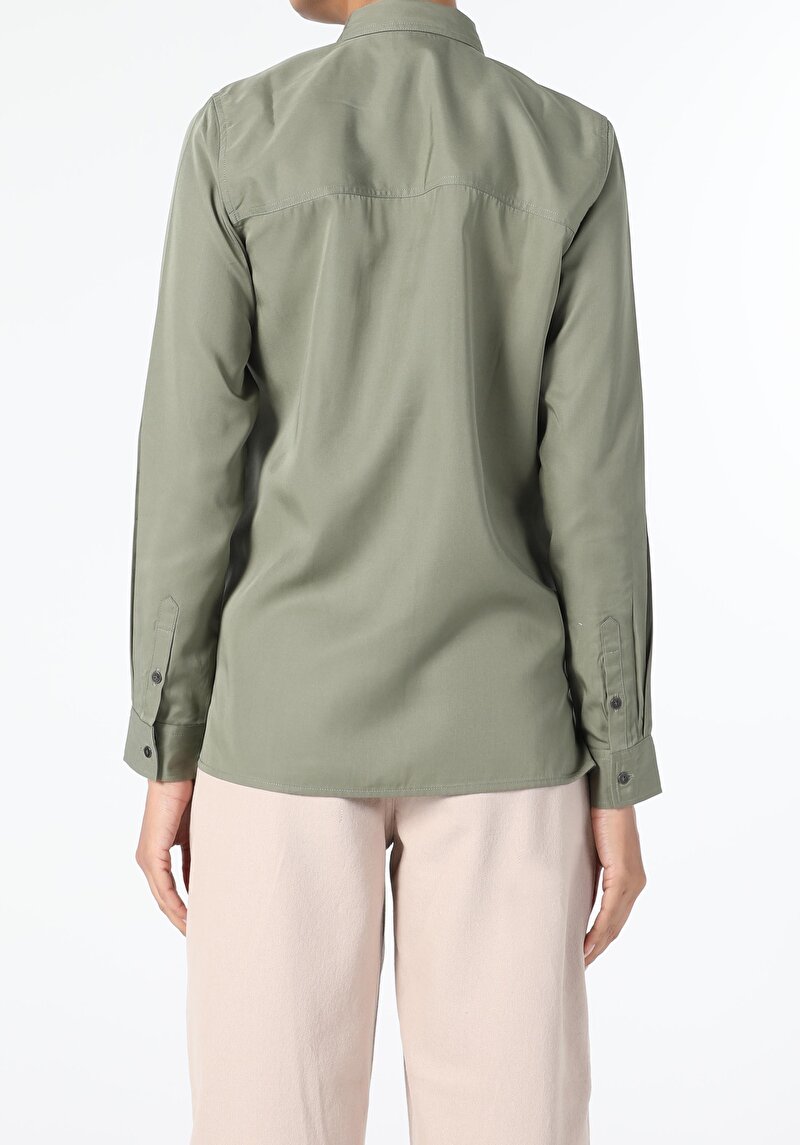 Зображення Сорочка З Довгим Рукавом Жіноча Зелена Cl1056486