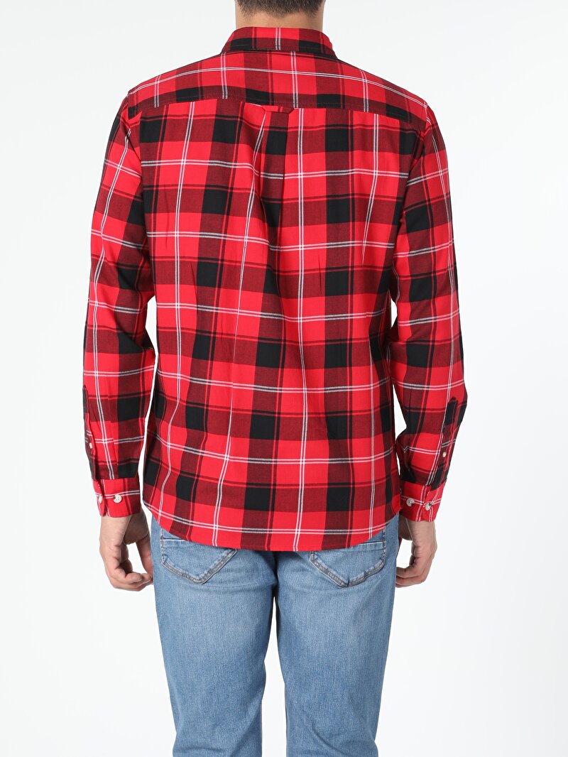 Показати інформацію про Сорочка З Довгим Рукавом Чоловіча Червона  Cl1052924