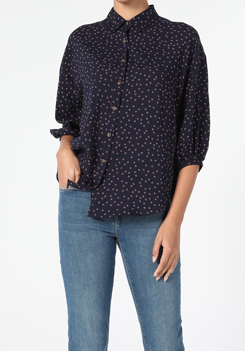 Показати інформацію про Сорочка З Довгим Рукавом Жіноча Синя  Cl1051399