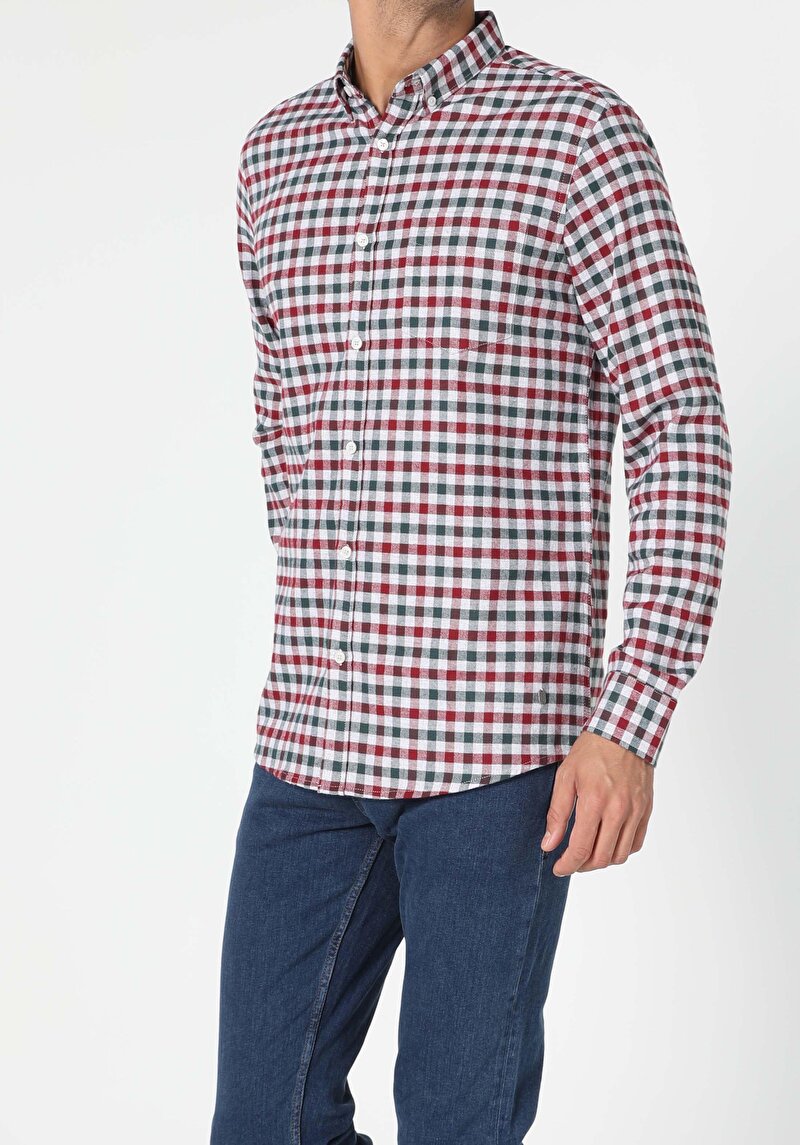 Зображення Сорочка З Довгим Рукавом Чоловіча Зелена  Cl1052801