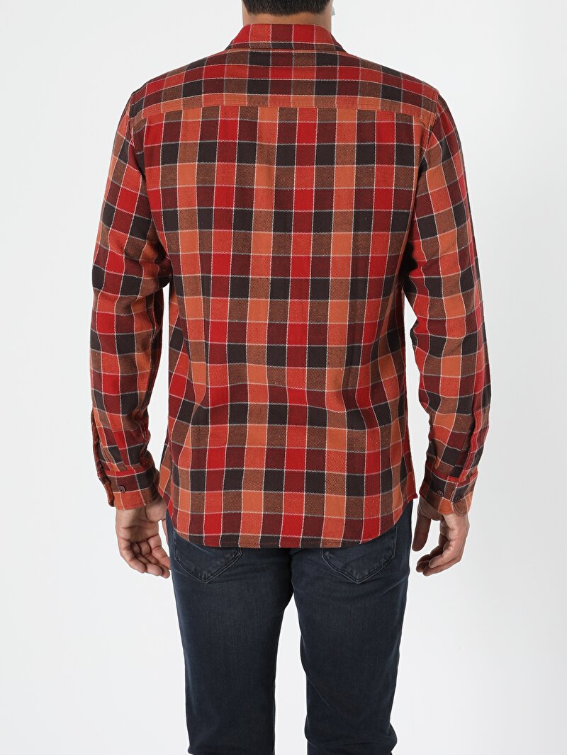 Показати інформацію про Сорочка З Довгим Рукавом Чоловіча Коричнева  Cl1055955