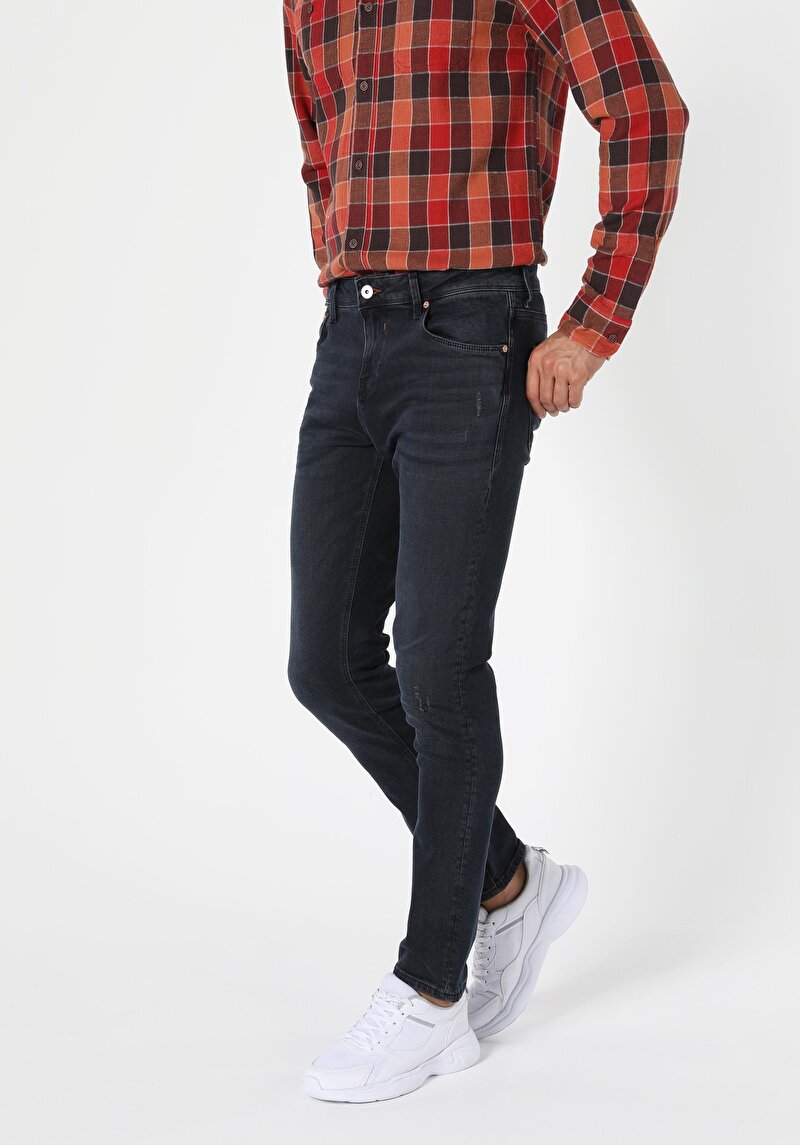 Зображення 044 Karl Джинси Чоловічі Блакитні Прямого Крою Cl1056564