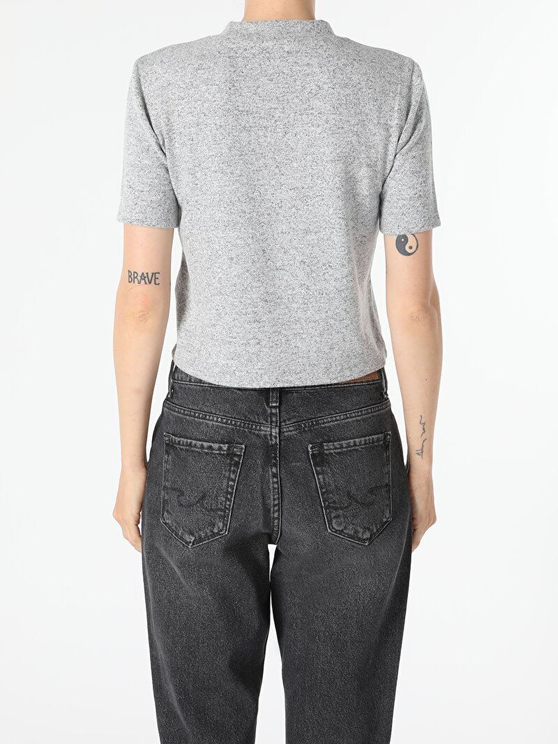 Показати інформацію про Футболка З Коротким Рукавом Жіноча Сіра  Cl1055767