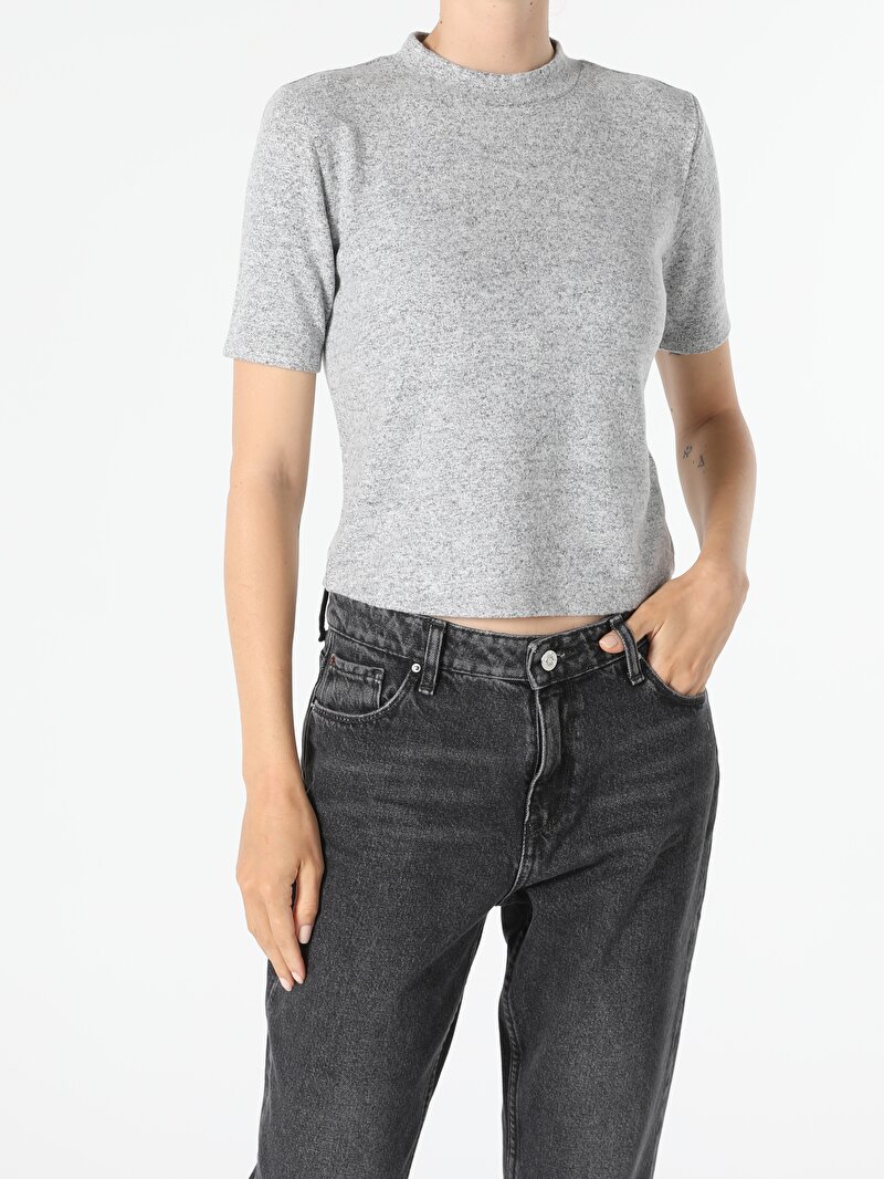 Показати інформацію про Футболка З Коротким Рукавом Жіноча Сіра  Cl1055767